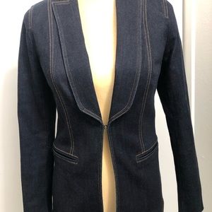 Elie Tahari Denim Women Blazer Size 0